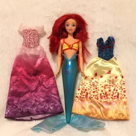 Barbie Toys 997 Ariel Disney Doll Two Princess Dress Set - Main Image
